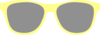 Yellow Gray Sunglasses Clip Art