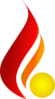 Maron  Flame Sun Clip Art