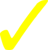 Transparent Yellow Checkmark Clip Art