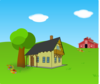 Farm Scene 3.1 Clip Art