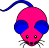 Blue Pink Hybrid Mouse Clip Art