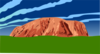 Red Rocks And Green Grass Clip Art