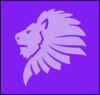 Lion Head Purple Clip Art