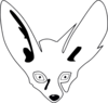 Simple Fennec Fox Clip Art