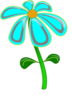 Flower Blue Cartoon Clip Art