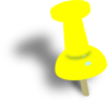 Yellow Push Pin Clip Art