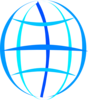 Globe Mod Blue Clip Art