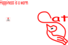 Red Happy Cat Clip Art