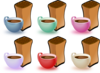 Coffee Cups And Bean Clip Art