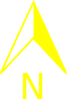 Yellow North Arrow Clip Art