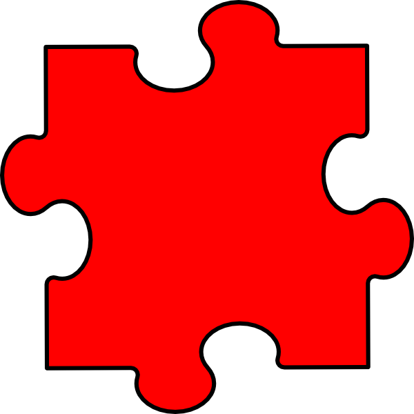 Red Puzzle Piece Clip Art at Clker.com - vector clip art online, royalty  free & public domain