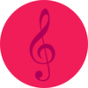 Pink Music Pin Clip Art