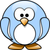 Light Blue Pinguin Clip Art