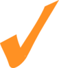 Orange Checkmark Clip Art