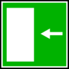 Green Exit Door - Left Clip Art