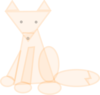 Light Orange Fox Clip Art