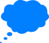 Thinking Bubble Without Shadow Blue Clip Art