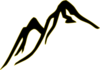 Black&gold Mountain Outline Clip Art