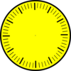 Clock Face (yellow), Hour And Minute Marks, No Hands Clip Art