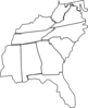 Southern Us Map Clip Art