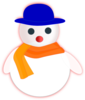 Round Snowman Clip Art