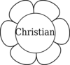 Christian Window Flower 1 Clip Art