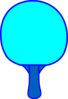 Aqua Blue Paddle Clip Art