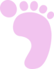 Pink Baby Footprint Clip Art