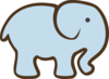 Blue Elephant Clip Art