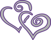 Purple Silver Heart Clip Art