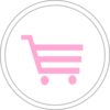 Pink Shopping Cart Icon Clip Art