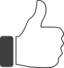 Black And White Thumbs Up Clip Art