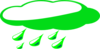 Green Rain Cloud Clip Art