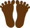 Dark Brown Footprints Clip Art