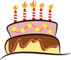 Birthday Cake With Candles Clip Art