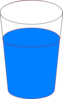 Cup Of Blue Water Clip Art