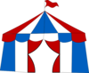 Red & Blue Circus Tent Clip Art