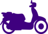 Purple Scooter Clip Art