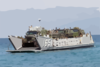 A Landing Craft Utility (lcu) Arrives Just Offshore To Unload Supplies And Equipment In Support Of Exercise Balikatan 2004. Clip Art