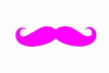 Hot Pink Moustche Clip Art