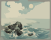 Kojima Island Waves Clip Art