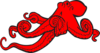 Red Octopus Clip Art