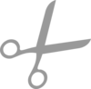 Grey Scissors 333 555 Clip Art
