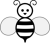 Black And White Bee Clip Art
