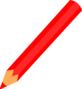 Pencil Red Clip Art