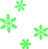 Light Green Snowflakes Clip Art