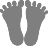 Gray Footprints Clip Art