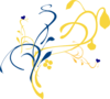 Blue And Gold Branch Clip Art