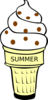 Butter Pecan Ice Cream Cone Clip Art