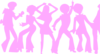 70 S Dancing Sihlouettes In Lilac Clip Art